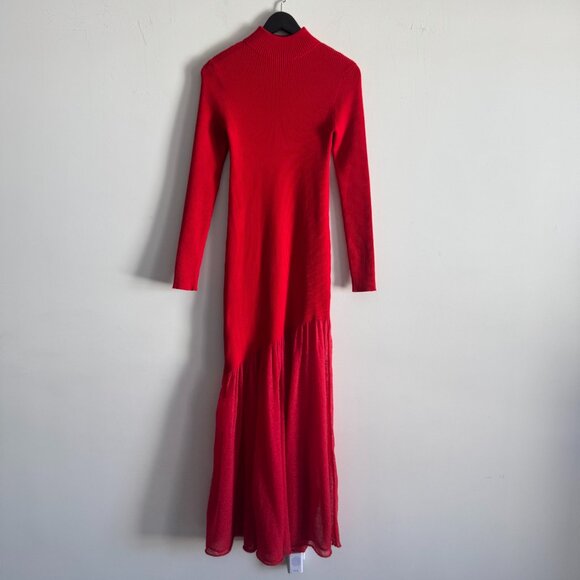 Commense Mock Neck Pleated Panel Sweater Dress NWT, Size S - Picture 7 of 17